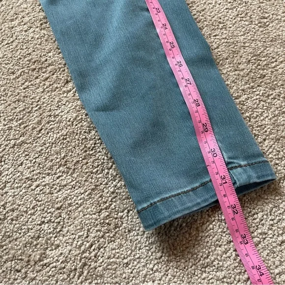 Free People Women’s 29 Faded Teal Mid-Rise Skinny Jeans - Picture 10 of 11